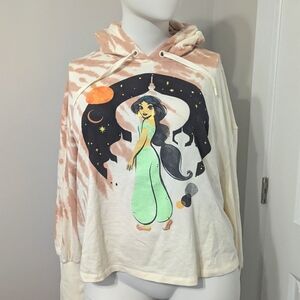 Disney Parks Princess Jasmine Semi Crop Pullover Hoodie XL (EUC)